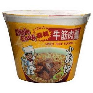 Little Cook, Instant Bowl Noodles, Spicy Beef Flavour, net weight 170 g