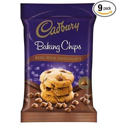 Cadbury Cook Choc Milk Chip 200gm x 9